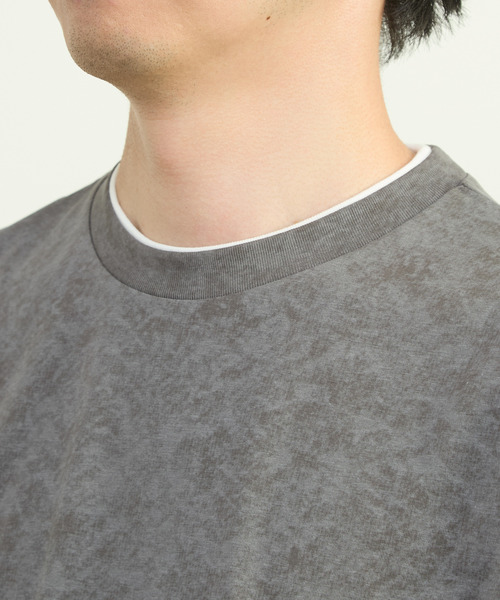 MEN'S MELROSE（メンズメルローズ）の「ムラプリントTシャツ（Tシャツ/カットソー・メンズ・チャコールグレー/ライトグレー・4/3）」の3枚目の写真
