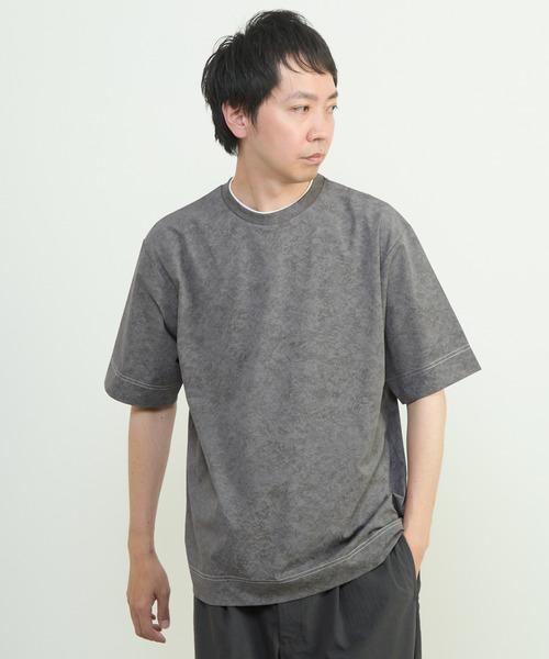 MEN'S MELROSE（メンズメルローズ）の「ムラプリントTシャツ（Tシャツ/カットソー・メンズ・チャコールグレー/ライトグレー・4/3）」の6枚目の写真