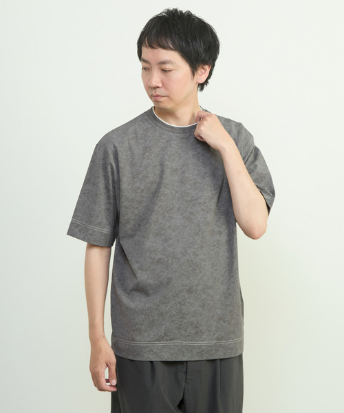 MEN'S MELROSE（メンズメルローズ）の「ムラプリントTシャツ（Tシャツ/カットソー・メンズ・チャコールグレー/ライトグレー・4/3）」の7枚目の写真