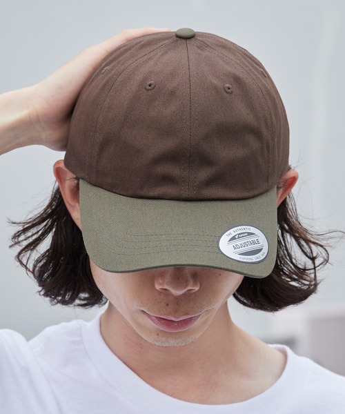 FLEXFIT（フレックスフィット）の「flexfit/フレックスフィット キャップ 配色 バイカラー ツートン シンプル 2026年 夏 夏服（キャップ・メンズ・ネイビー/ブラウン/グレー/アイボリー/スミクロ・FREE）」の5枚目の写真
