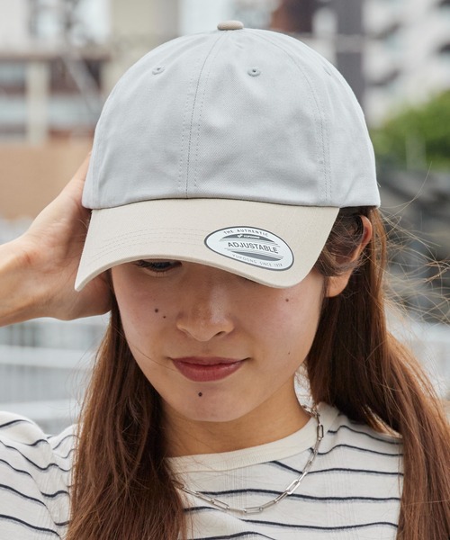 FLEXFIT（フレックスフィット）の「flexfit/フレックスフィット キャップ 配色 バイカラー ツートン シンプル 2026年 夏 夏服（キャップ・メンズ・ネイビー/ブラウン/グレー/アイボリー/スミクロ・FREE）」の4枚目の写真