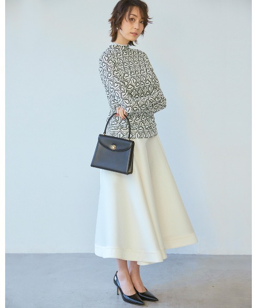 DoCLASSE( ドゥクラッセ)の「シアープリント・ハイネックプルオーバー(Tシャツ/カットソー・レディース・ベージュ/その他・M/S/L/LL)」の8枚目の写真