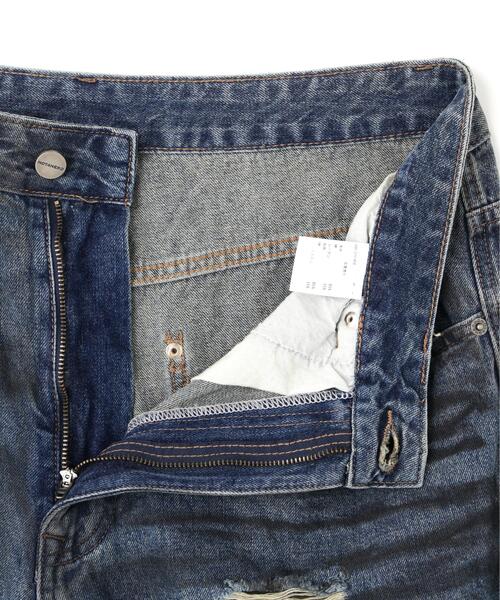 NOT4NERD(ノットフォーナード)の「NOT4NERD/ノットフォーナード/Camo Layered Distressed Bermuda Denim Pants(デニムパンツ・メンズ・ベージュ/ブルー・M/XL/L)」の11枚目の写真