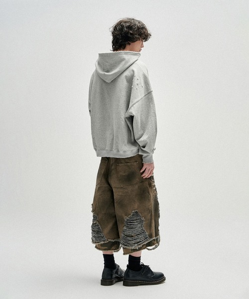 NOT4NERD(ノットフォーナード)の「NOT4NERD/ノットフォーナード/Camo Layered Distressed Bermuda Denim Pants(デニムパンツ・メンズ・ベージュ/ブルー・M/XL/L)」の18枚目の写真