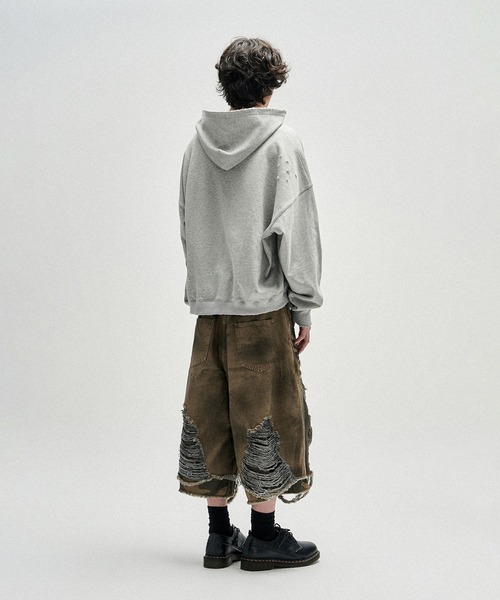 NOT4NERD(ノットフォーナード)の「NOT4NERD/ノットフォーナード/Camo Layered Distressed Bermuda Denim Pants(デニムパンツ・メンズ・ベージュ/ブルー・M/XL/L)」の19枚目の写真