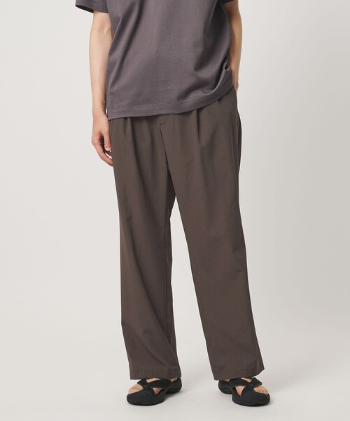 UNITED ARROWS(ユナイテッドアローズ)の「DotAir ドットエア ヘムコード 2プリーツ パンツ 吸水速乾 タテストレッチ(スラックス・メンズ・ダークブラウン/ブラック・XL/S/L/M)」の4枚目の写真
