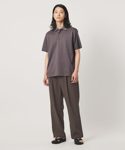 UNITED ARROWS(ユナイテッドアローズ)の「DotAir ドットエア ヘムコード 2プリーツ パンツ 吸水速乾 タテストレッチ(スラックス・メンズ・ダークブラウン/ブラック・XL/S/L/M)」の5枚目の写真