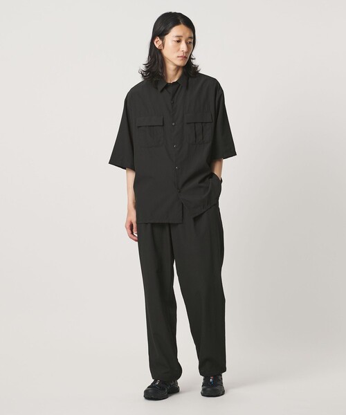 UNITED ARROWS(ユナイテッドアローズ)の「DotAir ドットエア ヘムコード 2プリーツ パンツ 吸水速乾 タテストレッチ(スラックス・メンズ・ダークブラウン/ブラック・XL/S/L/M)」の9枚目の写真