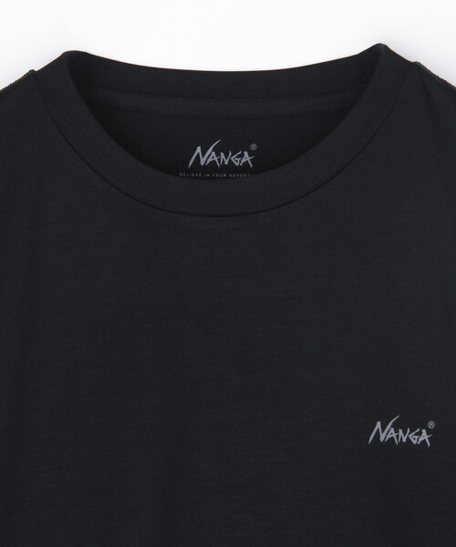 NANGA（ナンガ）の「NANGA/ナンガ AirFlex RASH GUARD TEE / エアフレックス ラッシュガード Tシャツ（Tシャツ/カットソー・メンズ・グレー/ブラック・MEDIUM/LARGE）」の4枚目の写真