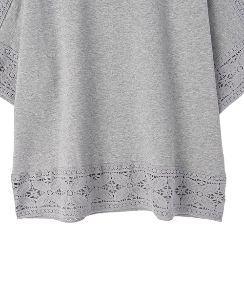 STYLE DELI(スタイルデリ)の「【BLK001】レースパッチワークデザインTシャツ(Tシャツ/カットソー・レディース・ホワイト/ブラック/グレー・FREE)」の10枚目の写真