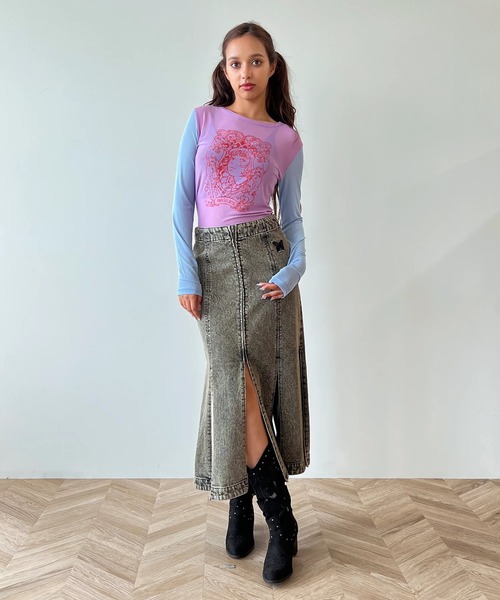 anna sui nyc(アナ スイ エヌ ワイ シー)の「HC ユニコーンシアートップス(Tシャツ/カットソー・レディース・レッド/ラベンダー/ブラック・FREE)」の9枚目の写真