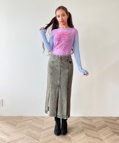 anna sui nyc(アナ スイ エヌ ワイ シー)の「HC ユニコーンシアートップス(Tシャツ/カットソー・レディース・レッド/ラベンダー/ブラック・FREE)」の8枚目の写真