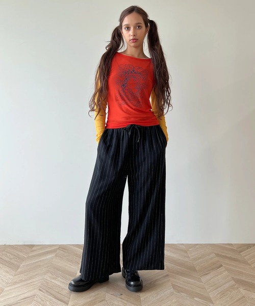 anna sui nyc(アナ スイ エヌ ワイ シー)の「HC ユニコーンシアートップス(Tシャツ/カットソー・レディース・レッド/ラベンダー/ブラック・FREE)」の4枚目の写真