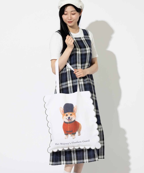 Jubilee（ジュビリー）の「スカラップトートバッグ 犬 猫 ショッパー サブバック 大きめ（トートバッグ・レディース・その他7/その他10/その他6/その他4/その他8/その他5/その他3/その他1/その他9/その他2・FREE）」の3枚目の写真
