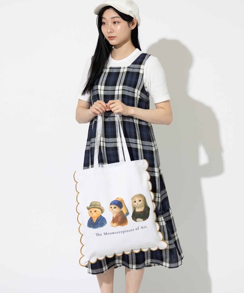 Jubilee（ジュビリー）の「スカラップトートバッグ 犬 猫 ショッパー サブバック 大きめ（トートバッグ・レディース・その他7/その他10/その他6/その他4/その他8/その他5/その他3/その他1/その他9/その他2・FREE）」の4枚目の写真