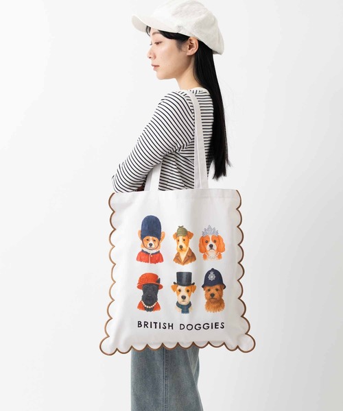 Jubilee（ジュビリー）の「スカラップトートバッグ 犬 猫 ショッパー サブバック 大きめ（トートバッグ・レディース・その他7/その他10/その他6/その他4/その他8/その他5/その他3/その他1/その他9/その他2・FREE）」の7枚目の写真