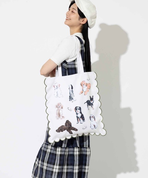 Jubilee（ジュビリー）の「スカラップトートバッグ 犬 猫 ショッパー サブバック 大きめ（トートバッグ・レディース・その他7/その他10/その他6/その他4/その他8/その他5/その他3/その他1/その他9/その他2・FREE）」の10枚目の写真