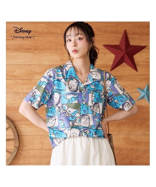 Disney(ディズニー)の「【ユニセックス】開襟シャツ「バズ」(シャツ/ブラウス・レディース・ブルー系その他・LL/L/M/S)」の2枚目の写真