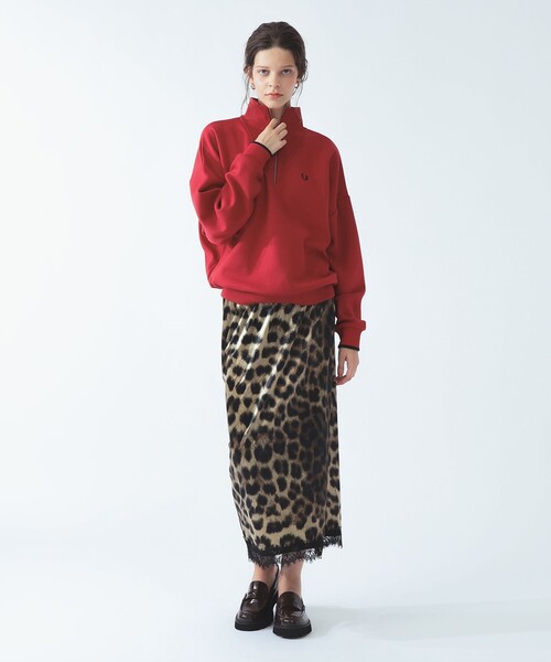 Ray BEAMS(レイビームス)の「ベロア プリント レース ヘム スカート〈26AW 洗える ウエストゴム チェック柄〉(スカート・レディース・ダークブラウン/ブルー系その他3・1/0)」の11枚目の写真