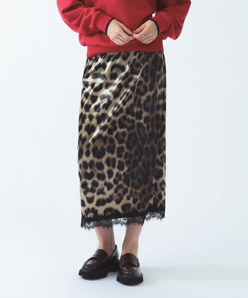 Ray BEAMS(レイビームス)の「ベロア プリント レース ヘム スカート〈26AW 洗える ウエストゴム チェック柄〉(スカート・レディース・ダークブラウン/ブルー系その他3・1/0)」の12枚目の写真