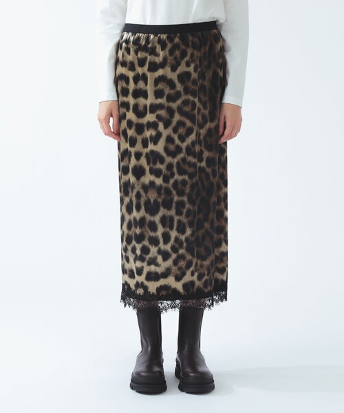 Ray BEAMS(レイビームス)の「ベロア プリント レース ヘム スカート〈26AW 洗える ウエストゴム チェック柄〉(スカート・レディース・ダークブラウン/ブルー系その他3・1/0)」の13枚目の写真