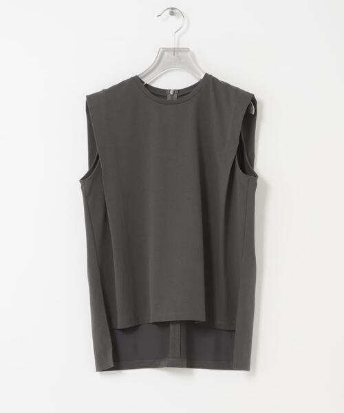 URBAN RESEARCH(アーバンリサーチ)の「汗染み防止ショルダータックカットソー(タンクトップ・レディース・チャコールグレー/オフホワイト/ブルー系その他・FREE)」の9枚目の写真
