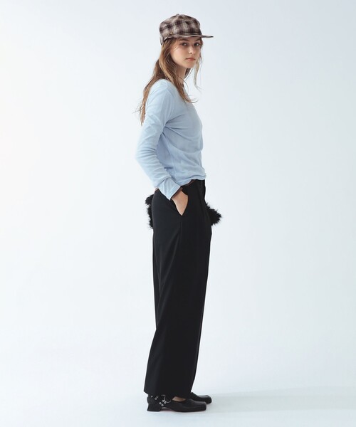 Ray BEAMS(レイビームス)の「2タック ワイド ストレート パンツ(その他パンツ・レディース・シルバー/ブラック・0/1)」の15枚目の写真