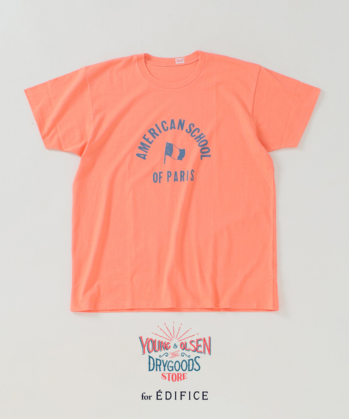 YOUNG&OLSEN The DRYGOODS STORE(ヤングアンドオルセン)の「Y&O(ヤング アンド オルセン) 別注 AMERICAN FRENCH PRINTED Tシャツ(Tシャツ/カットソー・メンズ・ブルー系その他/ホワイト/SHERBET・5/4)」の4枚目の写真