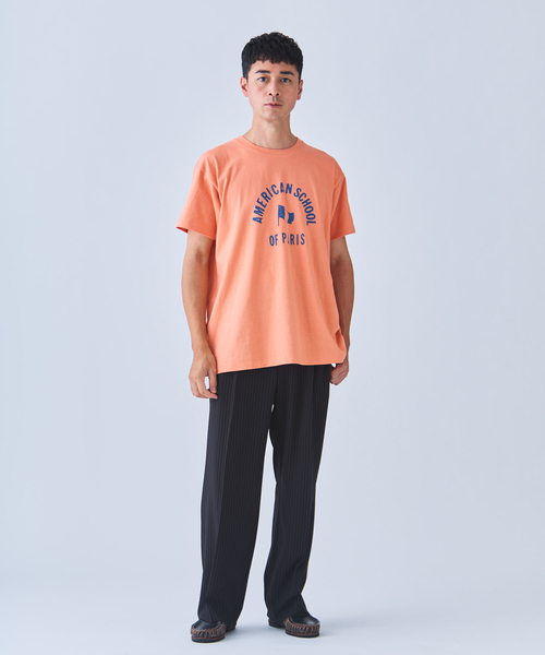 YOUNG&OLSEN The DRYGOODS STORE(ヤングアンドオルセン)の「Y&O(ヤング アンド オルセン) 別注 AMERICAN FRENCH PRINTED Tシャツ(Tシャツ/カットソー・メンズ・ブルー系その他/ホワイト/SHERBET・5/4)」の6枚目の写真