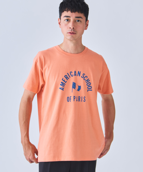 YOUNG&OLSEN The DRYGOODS STORE(ヤングアンドオルセン)の「Y&O(ヤング アンド オルセン) 別注 AMERICAN FRENCH PRINTED Tシャツ(Tシャツ/カットソー・メンズ・ブルー系その他/ホワイト/SHERBET・5/4)」の9枚目の写真