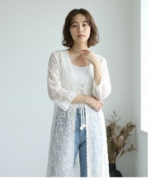 レース ロングカーデ」に該当するカーディガン/ボレロファッション通販