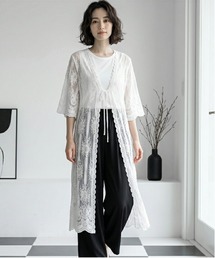 レース ロングカーデ」に該当するカーディガン/ボレロファッション通販