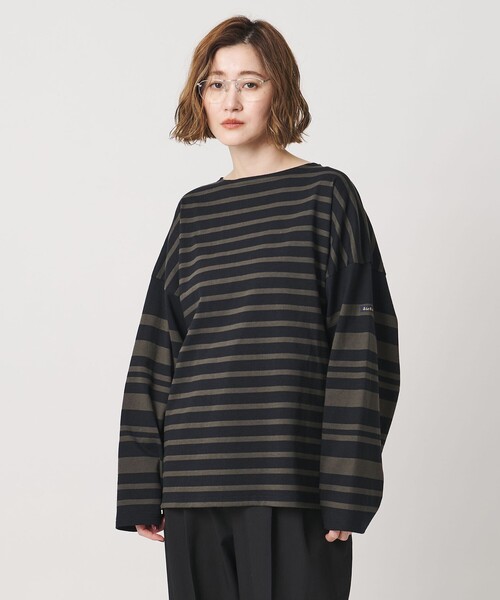 Le Minor(ルミノア)の「【別注】<Le minor for conte>ボーダー ロングスリーブTシャツ(Tシャツ/カットソー・レディース・ダークブラウン・FREE)」の7枚目の写真