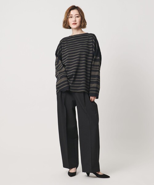Le Minor(ルミノア)の「【別注】<Le minor for conte>ボーダー ロングスリーブTシャツ(Tシャツ/カットソー・レディース・ダークブラウン・FREE)」の8枚目の写真
