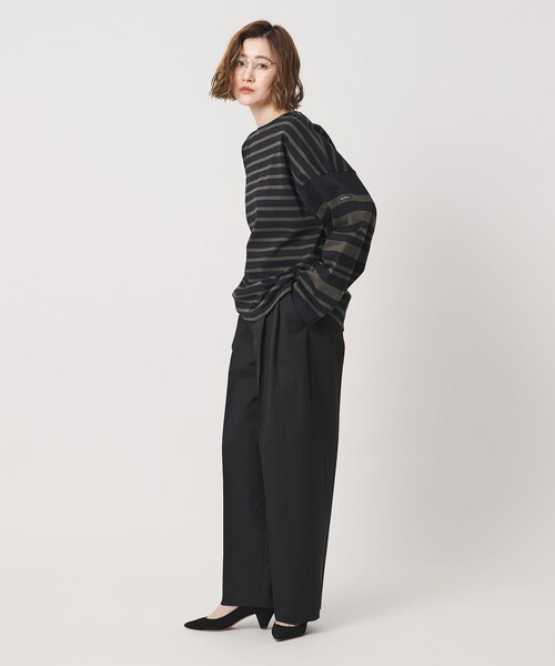 Le Minor(ルミノア)の「【別注】<Le minor for conte>ボーダー ロングスリーブTシャツ(Tシャツ/カットソー・レディース・ダークブラウン・FREE)」の9枚目の写真