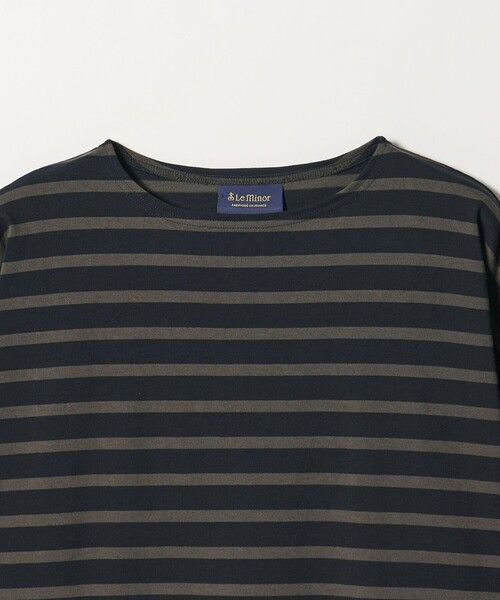 Le Minor(ルミノア)の「【別注】<Le minor for conte>ボーダー ロングスリーブTシャツ(Tシャツ/カットソー・レディース・ダークブラウン・FREE)」の2枚目の写真