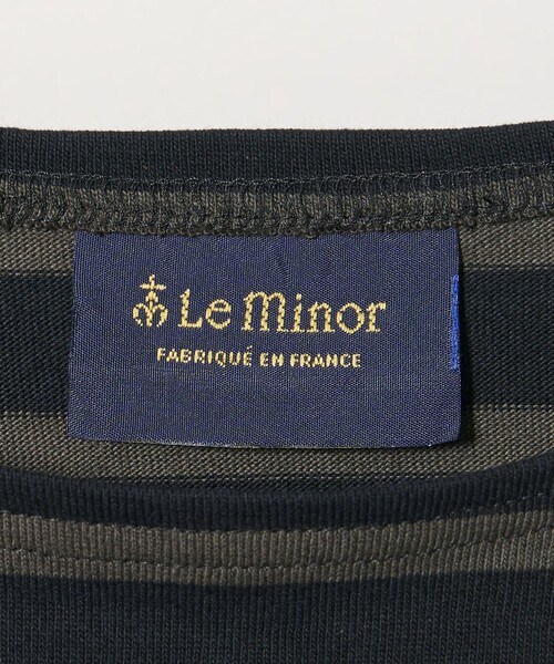 Le Minor(ルミノア)の「【別注】<Le minor for conte>ボーダー ロングスリーブTシャツ(Tシャツ/カットソー・レディース・ダークブラウン・FREE)」の4枚目の写真