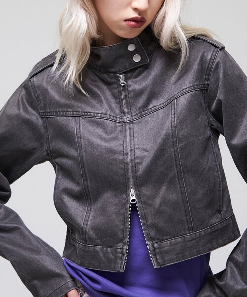 WHO'S WHO gallery(フーズフーギャラリー)の「【26AW LOOK掲載品番】ラギッドチビライダース(ブルゾン・レディース・ブラック/ブラウン・FREE)」の6枚目の写真