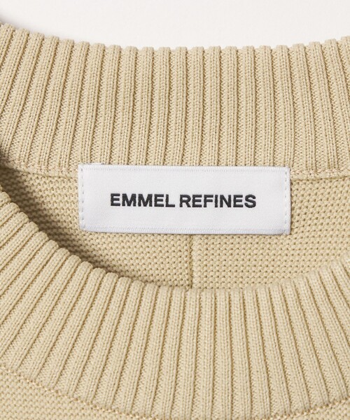 EMMEL REFINES(エメルリファインズ)の「<EMMEL REFINES>EM HW パフスリーブ ガーター ニット プルオーバー(ニット/セーター・レディース・ナチュラル/ブラック・FREE)」の9枚目の写真