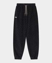 Dot Fleece Jogger Pants (Black)