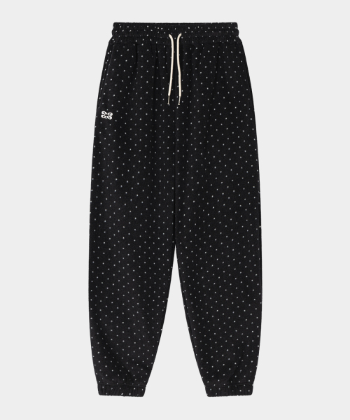 KISYNING(キシニング)の「Dot Fleece Jogger Pants (Black)(スウェットパンツ・レディース・その他・X-SMALL)」の1枚目の写真