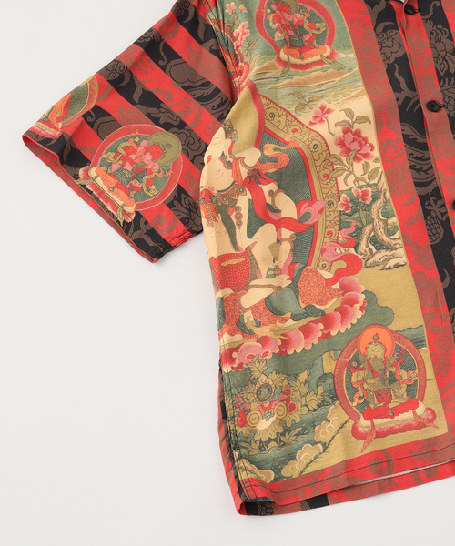 GOLD(ゴールド)の「GOLD / ゴールド ALOHA SHIRT "MANDARA"(シャツ/ブラウス・メンズ・レッド・LARGE/MEDIUM)」の3枚目の写真