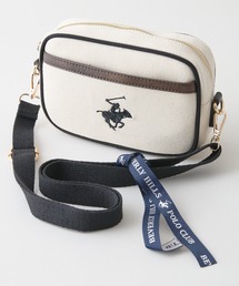【BEVERLY HILLS POLO CLUB/ビバリーヒルズポロクラブ】【どんなコーディネートにもハマる!】キャンバスショルダー ブランドロゴ刺繍 ワンポイント 内ポケット シンプル カジュアル 上品 デイリーコーデ