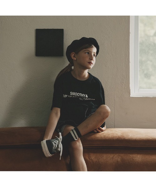Smoothy(スムージー)の「Smoothy×BEDWIN Collaboration eye Photo Tee / スムージー × ベドウィン コラボレーション アイズ Tシャツ(Tシャツ/カットソー・キッズ・ブラック/ホワイト・3/2/4)」の1枚目の写真