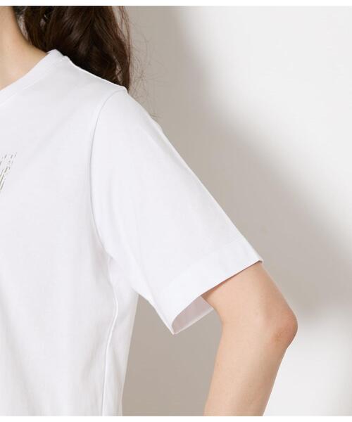 NEWYORKER（ニューヨーカー）の「コットン100％ 箔グラフィックTシャツ（Tシャツ/カットソー・レディース・ホワイト・LARGE/MEDIUM）」の5枚目の写真