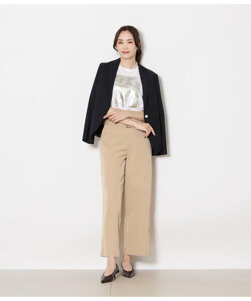 NEWYORKER（ニューヨーカー）の「コットン100％ 箔グラフィックTシャツ（Tシャツ/カットソー・レディース・ホワイト・LARGE/MEDIUM）」の7枚目の写真