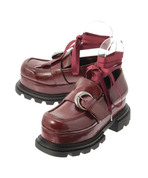jouetie(ジュエティ)の「レースアップベルトローファー(ローファー・レディース・ボルドー/ブラック・SMALL/MEDIUM)」の17枚目の写真