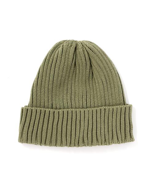 AVIREX(アヴィレックス)の「COTTON WATCH CAP / コットン ワッチキャップ / AVIREX / アヴィレックス(ニットキャップ/ビーニー・メンズ・ブラウン/ブラック/ホワイト系2/オリーブ系・F)」の5枚目の写真