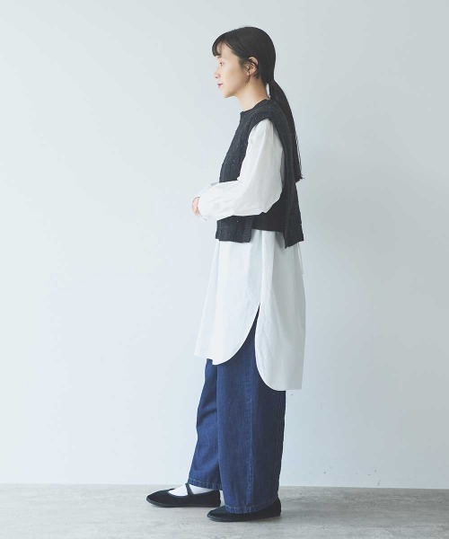yuni(ユニ )の「5G Nep/w block pattern knit vest(ベスト・レディース・ブラック/グレー/ブラウン・FREE)」の13枚目の写真