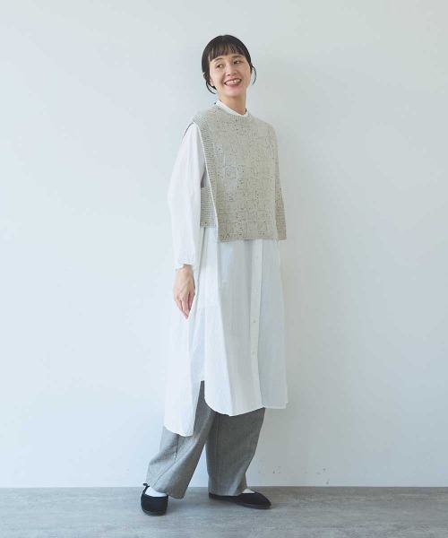 yuni(ユニ )の「5G Nep/w block pattern knit vest(ベスト・レディース・ブラック/グレー/ブラウン・FREE)」の5枚目の写真